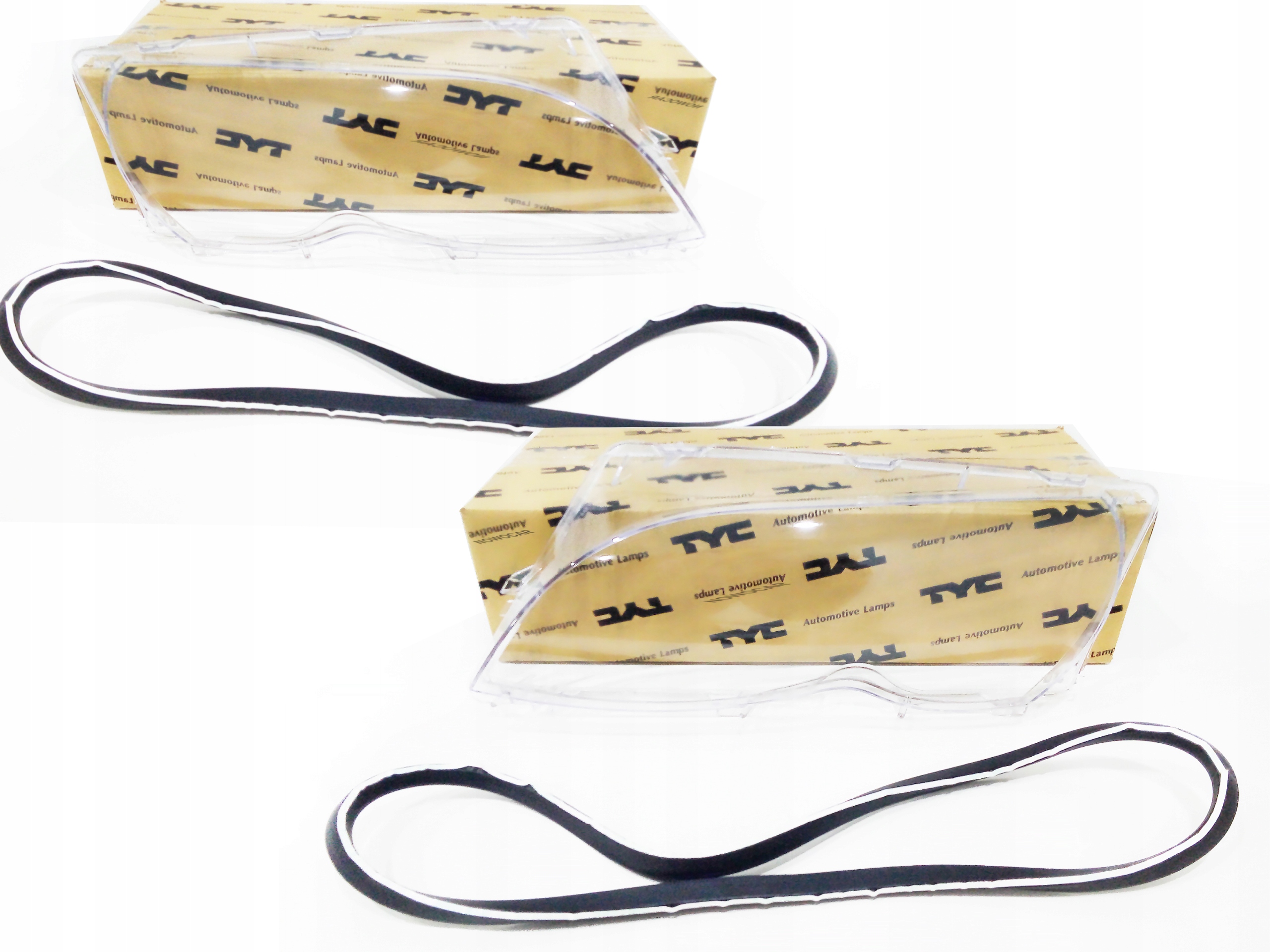 KLOSZE SZKŁA REFLEKTORA BMW 3 E46 LIFT L+P KPL TYC Producent części TYC