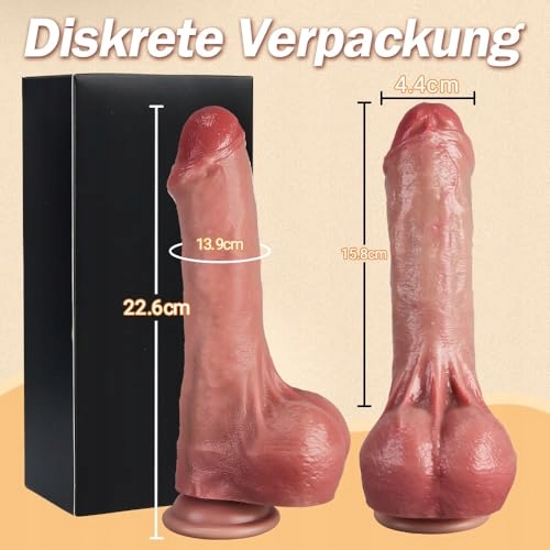 REALISTISCHER Dildo Realistyczny Z Napletkiem 22cm Mocny Przyssawka Analny — miniatura 6