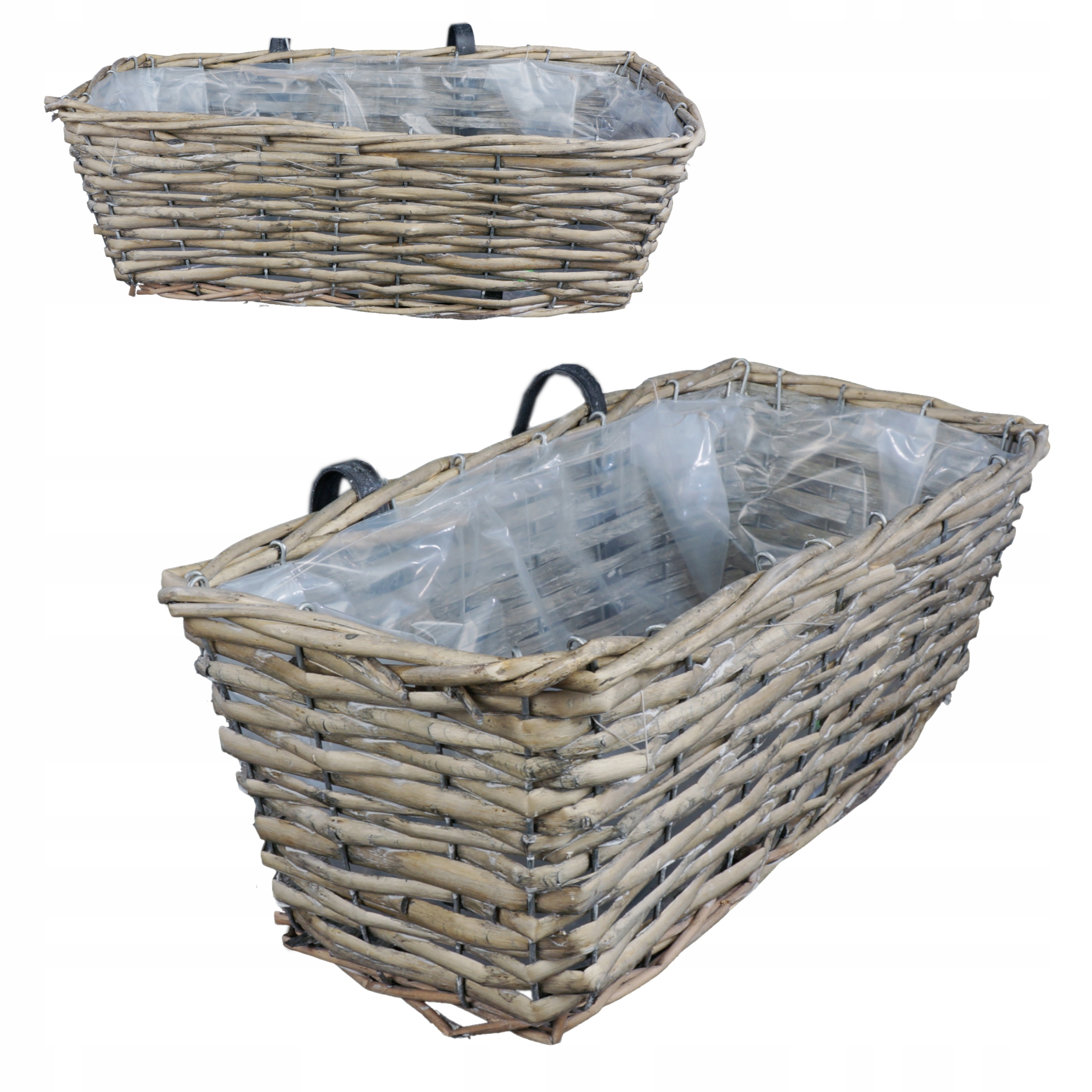 

Wiklinowa skrzynka z uchwytami na balkon 43 cm