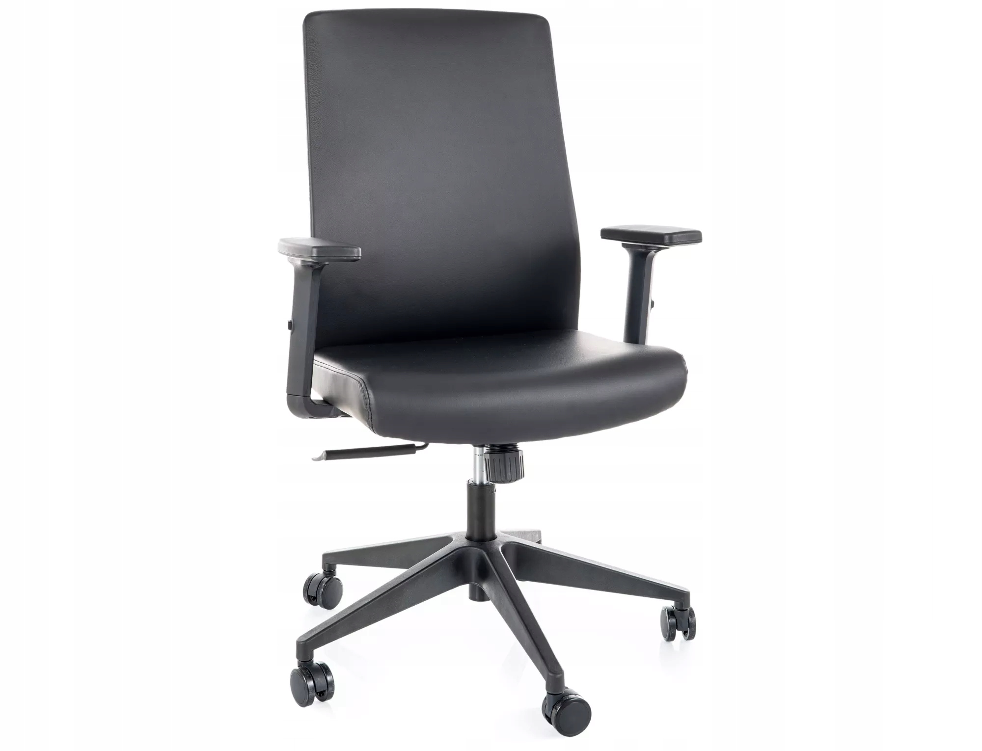 Ergonomiczny Fotel Obrotowy Z Ekoskóry Czarny Multiblock 2D Plus Q085 Signa