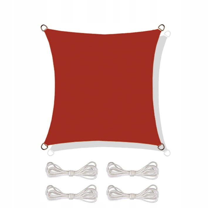 Żagiel przeciwsłoneczny daszek zacieniacz osłona markiza 5x5 czerwony patio