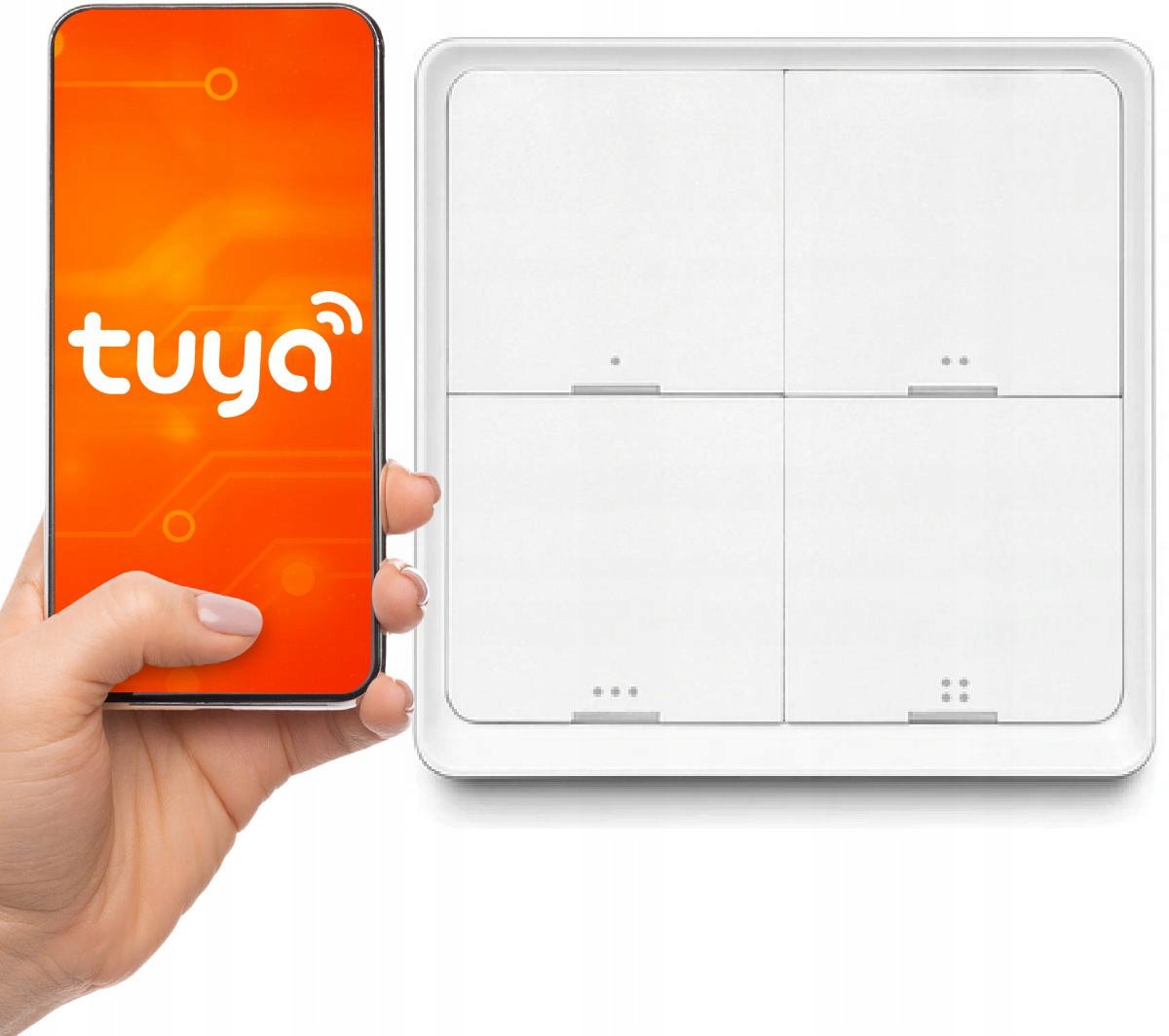 Pilotní tlačítko ZigBee Tuya SC04 Smart 4 kanály 12 scén