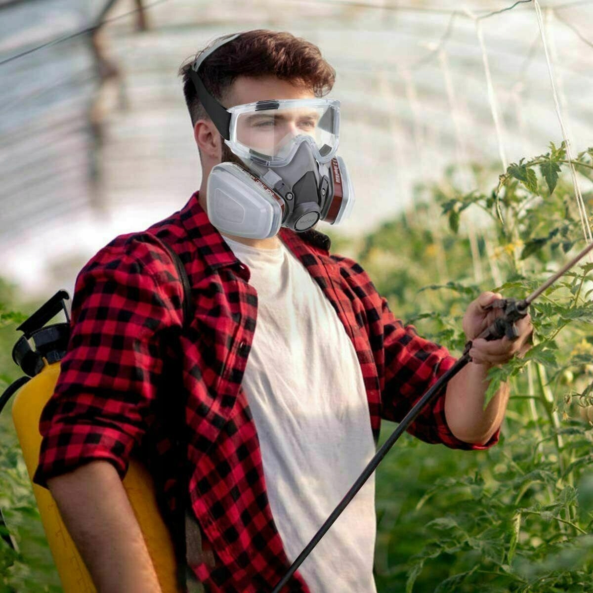 MASKA GAZOWA PEŁNOTWARZOWA Z RESPIRATOREM ZFILTREM Kolor dominujący biały