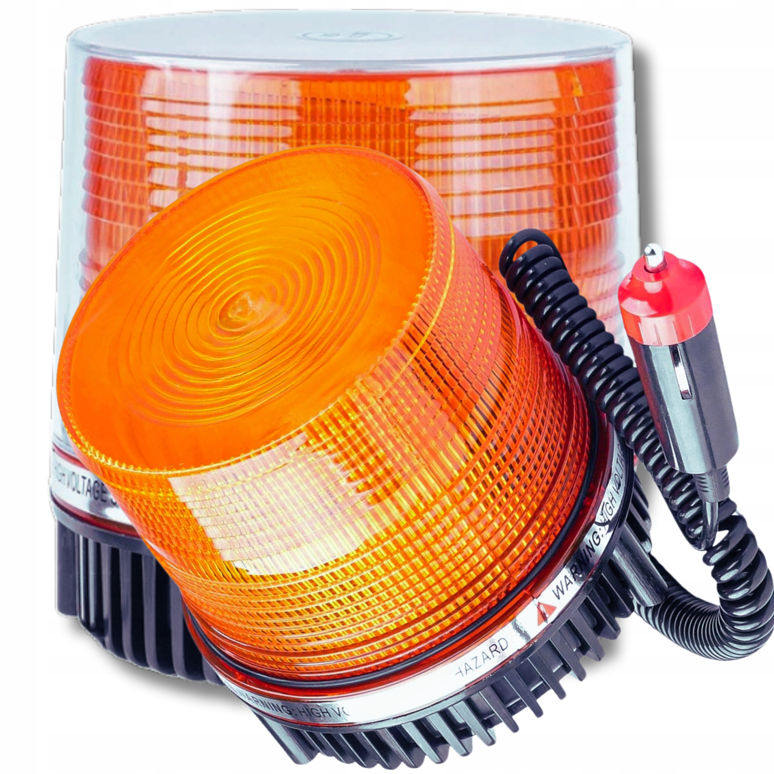 Výstražná Led Lampa Stroboskop Kohout Magnet 12V/24V Oranžová