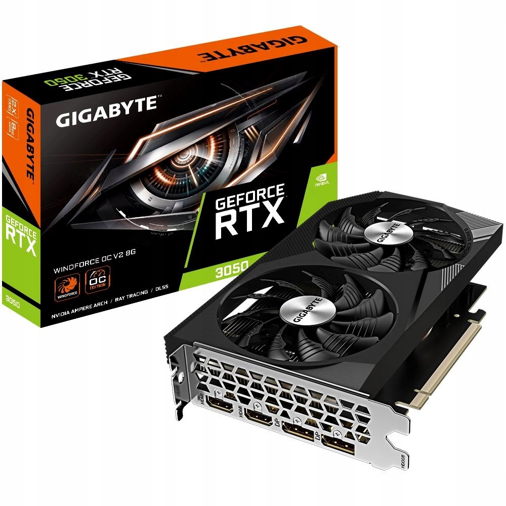 Gigabyte Vga Nvidia GeForce Rtx 3050 Windforce Oc 8G V2, 8GB GDDR6, …