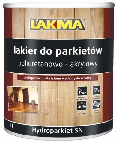 Lakma Hydroparkiet Sn Lakier Parkietowy Poliuretanowo-Akrylowy Połysk 5L