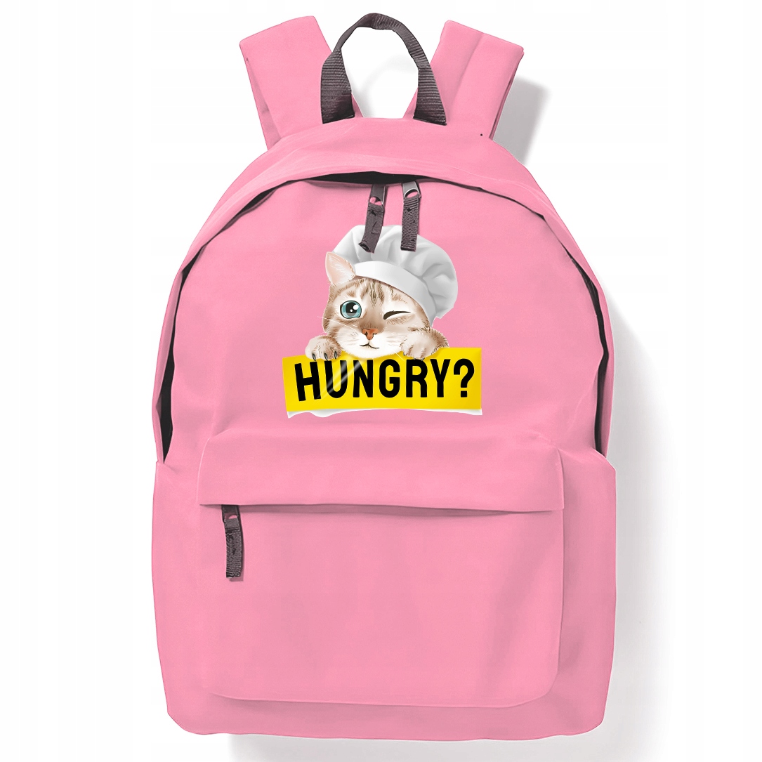 Růžový Batoh pro děti do školy na posilovnu Hungry? Cat Mix zajímavých postav