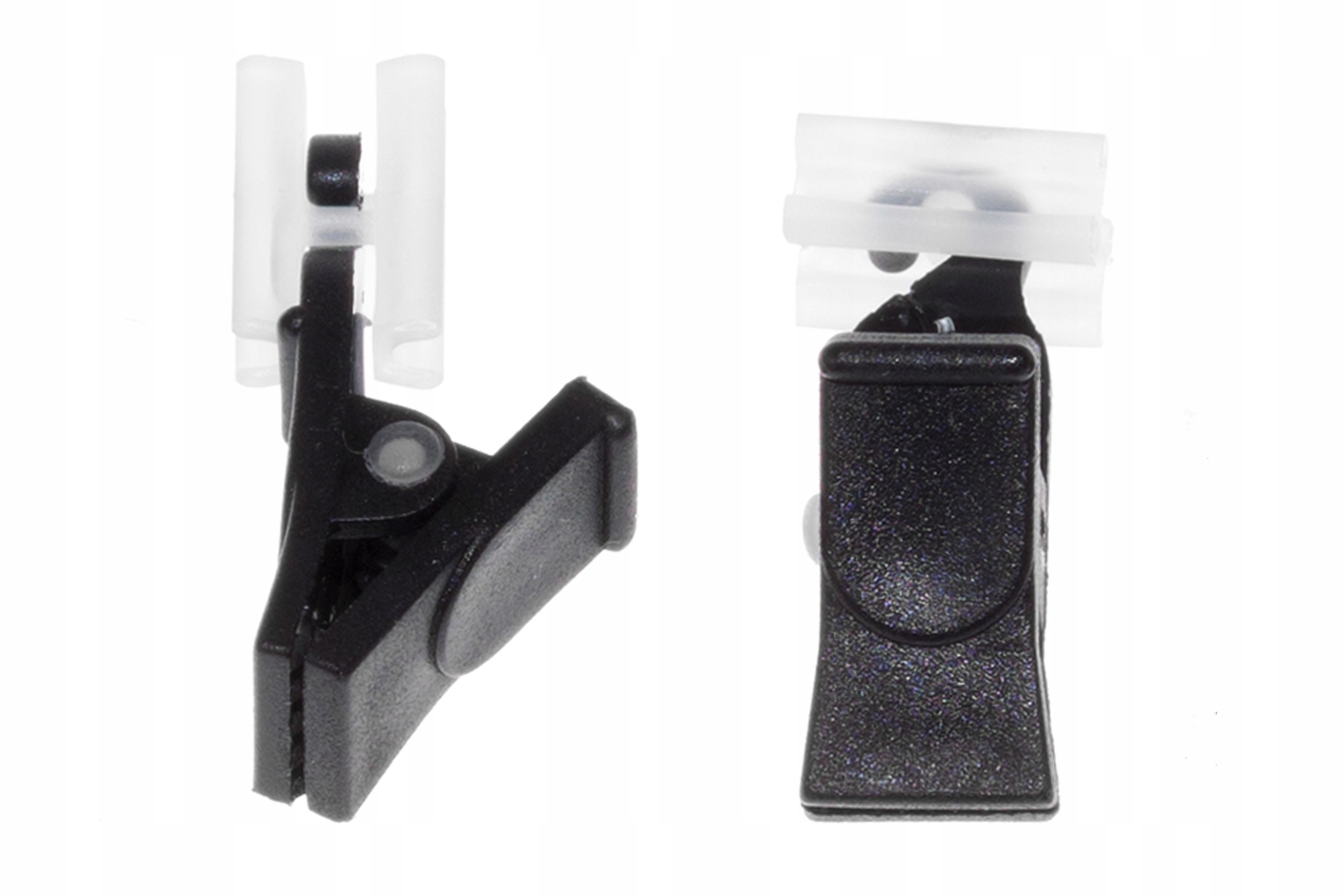 Čierne žabky so sklzom na boku pre hliníkovú lištu 1000 ks na záclony