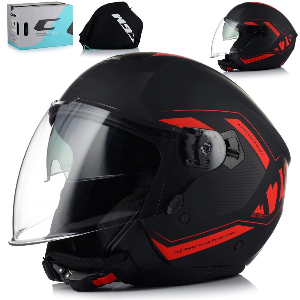 Motocyklová prilba Cgm 126A Otvorený skúter Chopper Lekk 22.06 Blenda