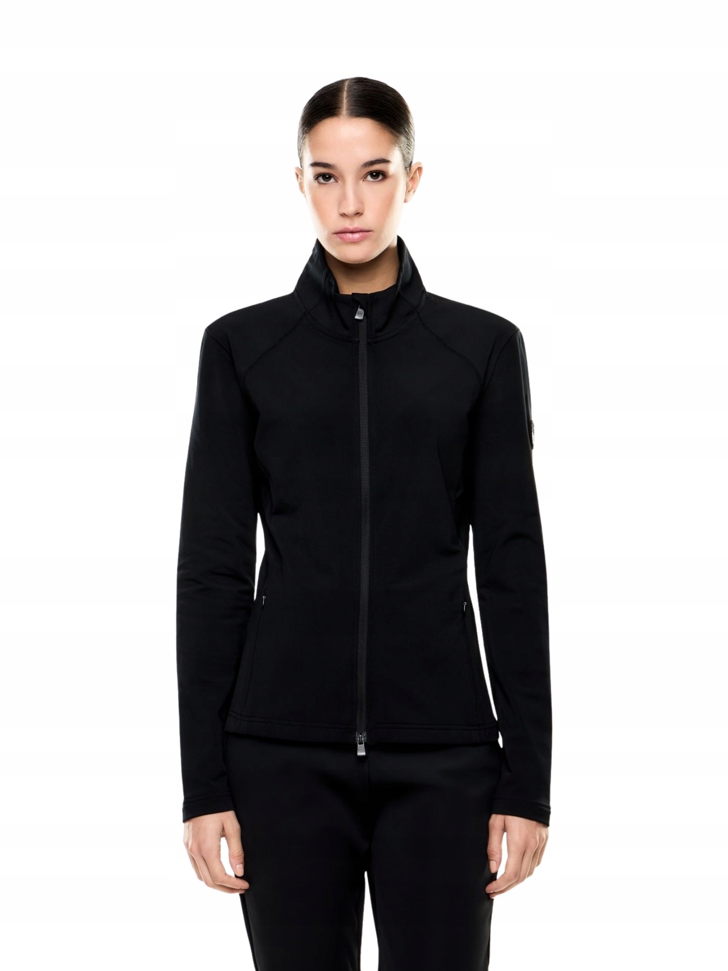 Mikina dámská EA7 Emporio Armani Kitzbühel Powerstretch Full Zip Black M