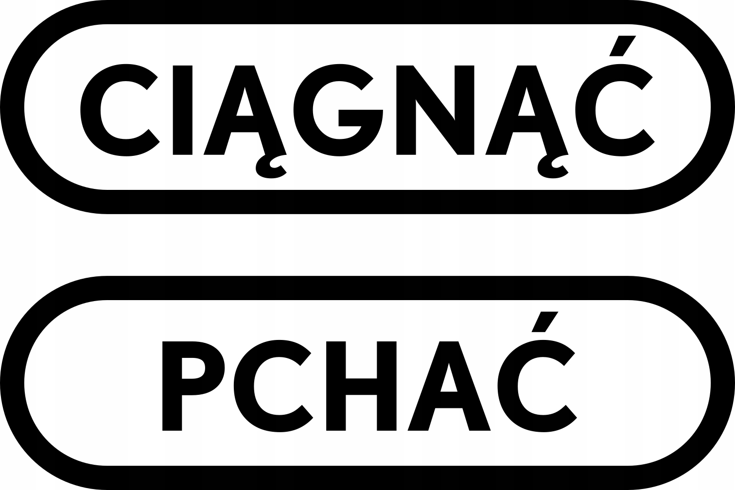 

Naklejka na szybę Pchać Ciągnąć 12x4cm