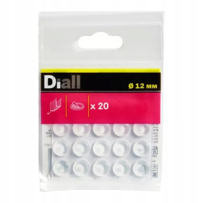 

Odbojniki Diall 12 mm transparentne 20 szt.