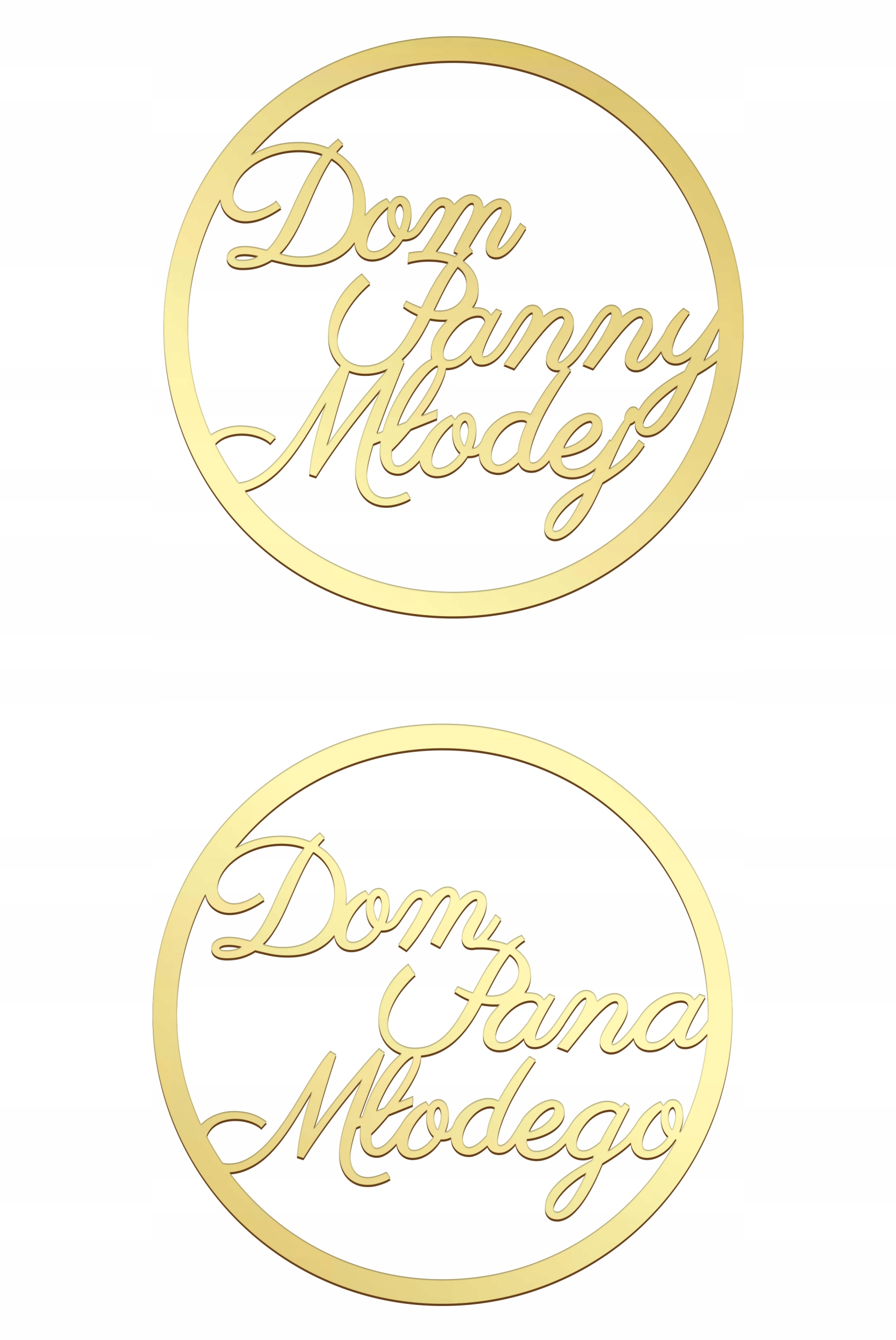 

Obręcz Dom Pana Młodego Dompani Młodej 20CM Złota