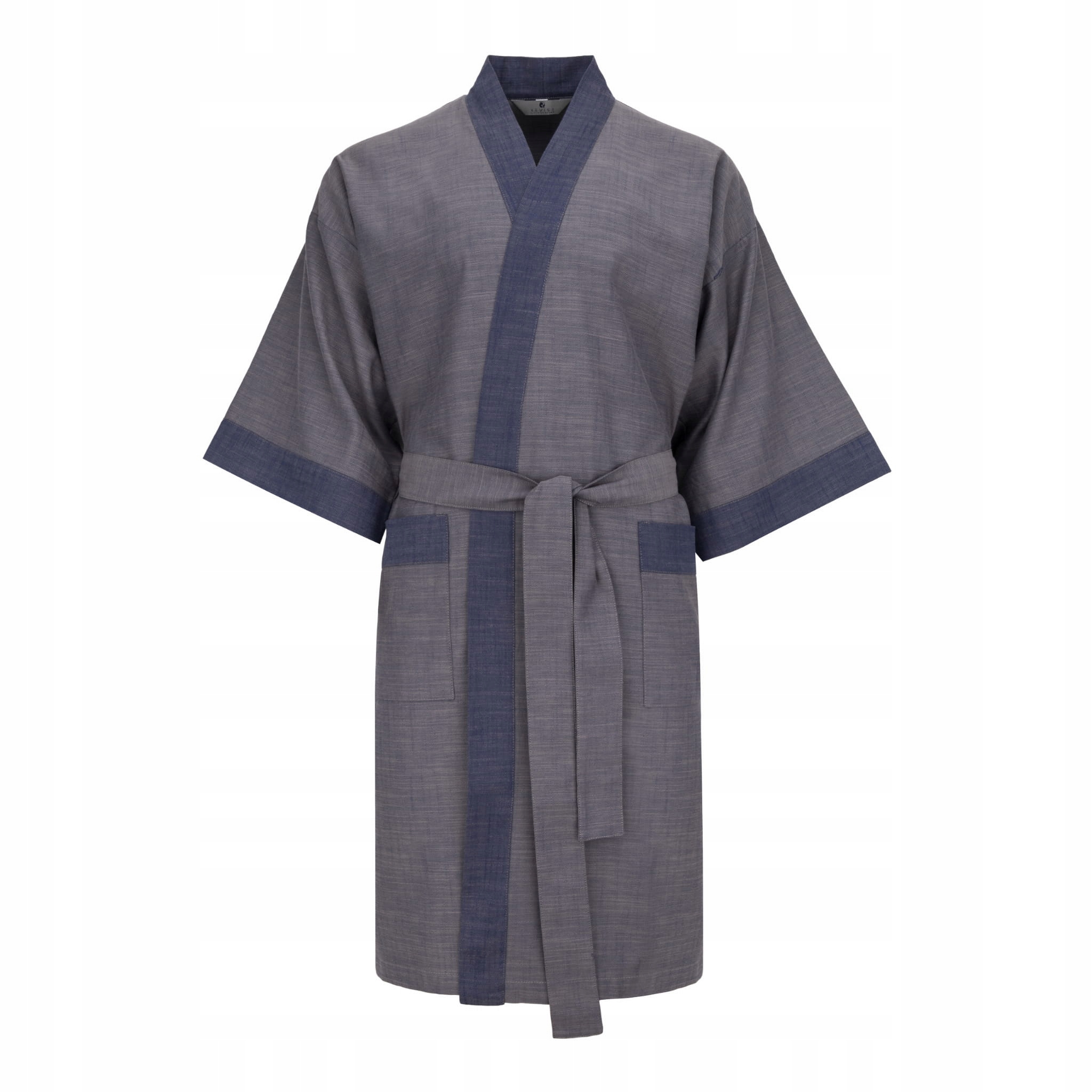 Revise RE-516 Kimonový župan 100% bavlna Šedý XL/XXL