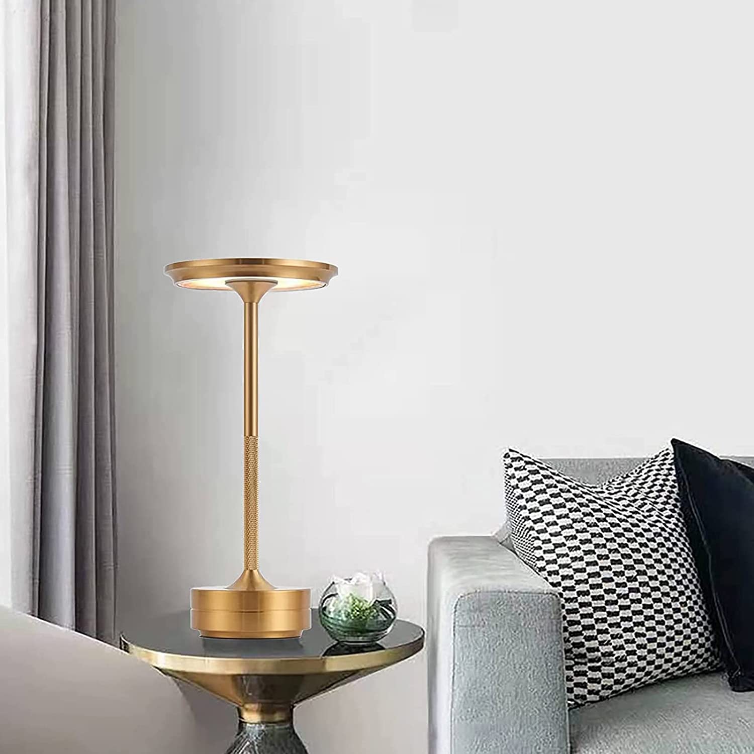 LAMPKA NOCNA LED METALOWA BEZPRZEWODOWA DOTYKOWA Marka bez marki