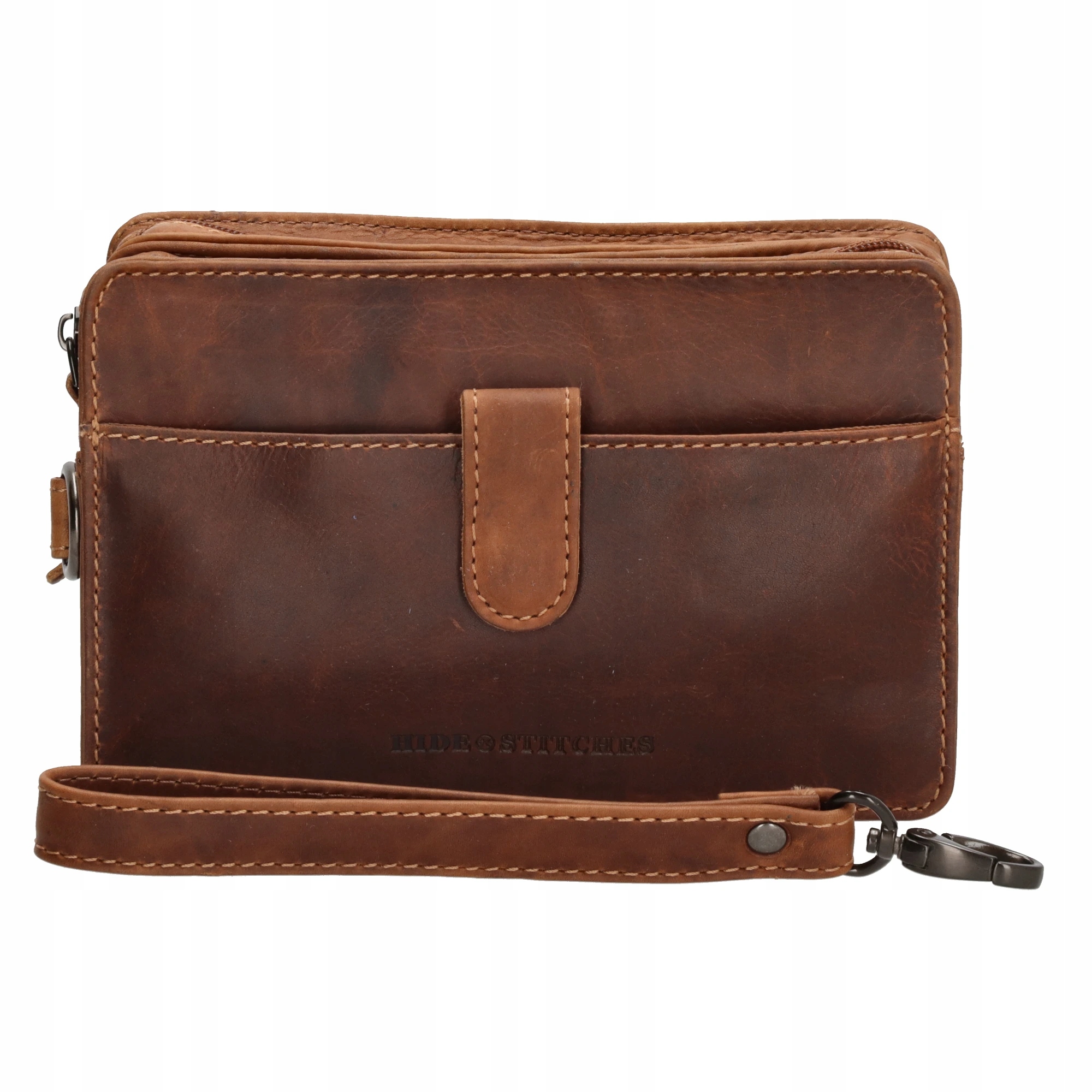 Hide & Stitches Japura taška na zápěstí koňaková