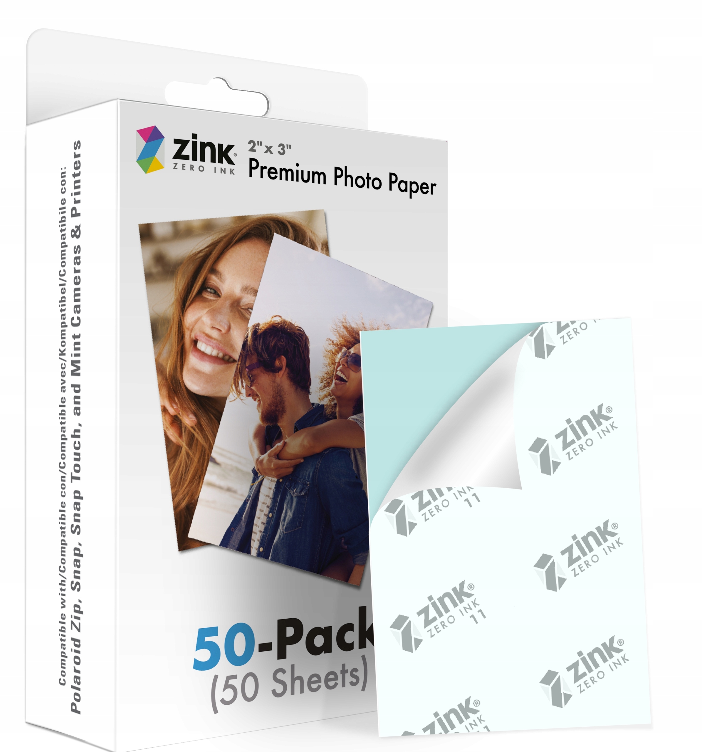 Wkłady Papier Wkład do Aparatu POLAROID SNAP TOUCH SNAP Drukarki ZIP 50 szt Marka Zink