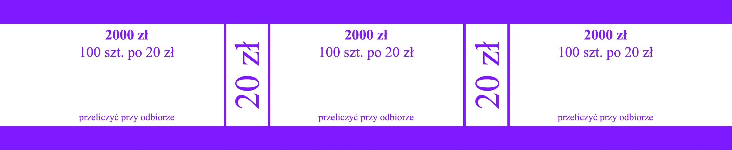 BANDEROLA DO BANKNOTÓW – nominał 20 zł