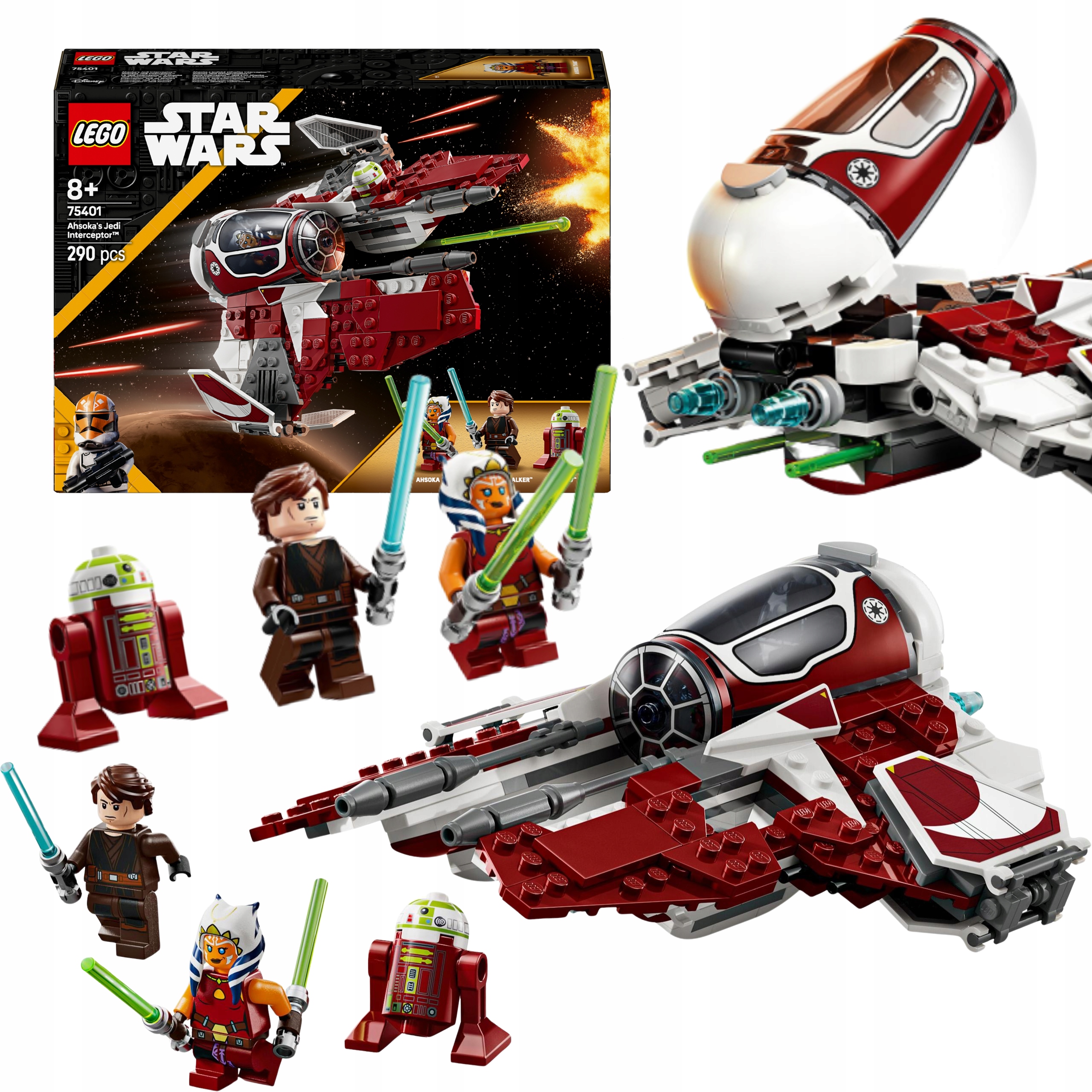 Lego Star Wars Zestaw XXL Figurka Premium Interceptor Jedi Ahsoki