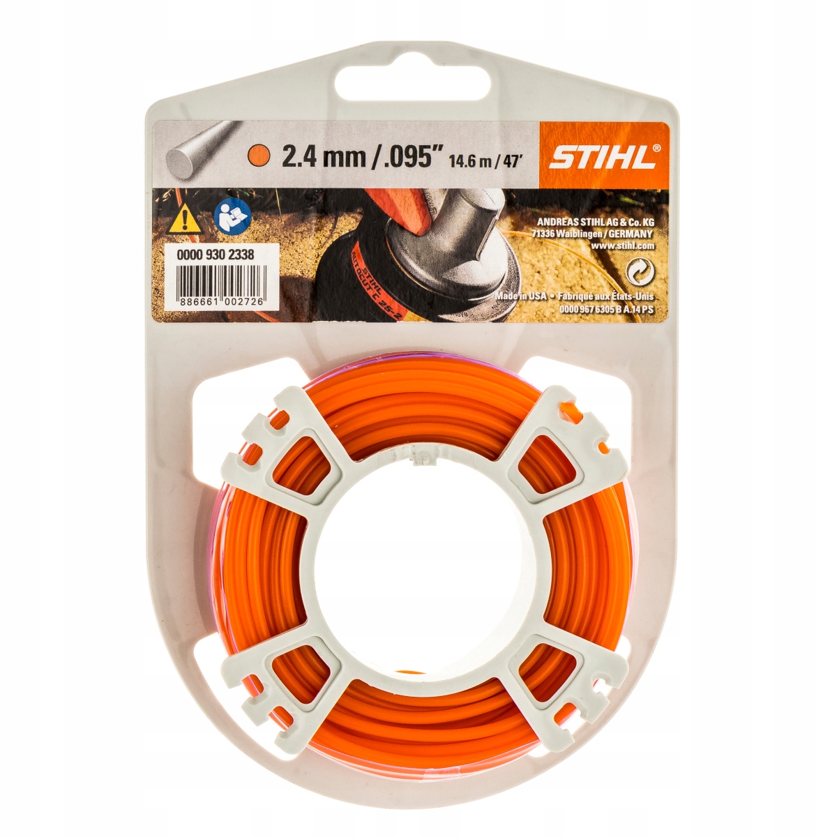

Żyłka tnąca okrągła 2,4mm rolka 14,6m Stihl