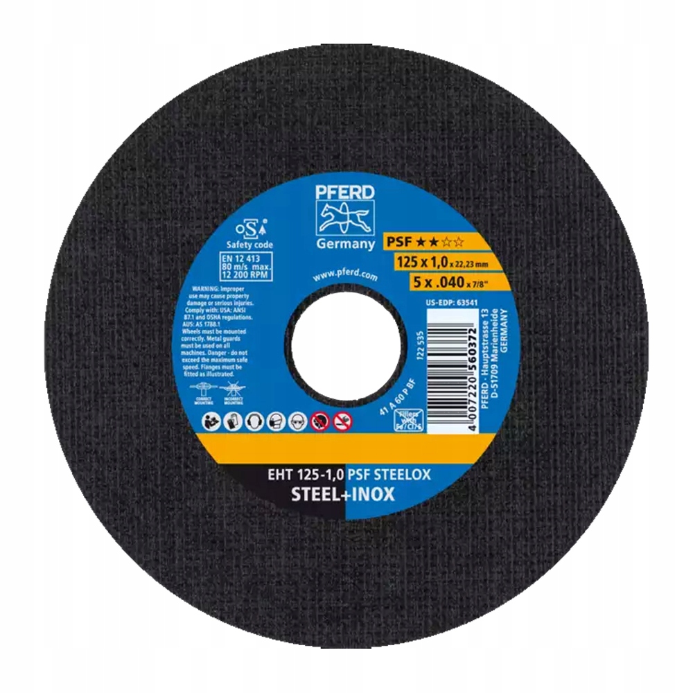 

Pferd 61721100 Tarcza do stali Inox 125x1mm