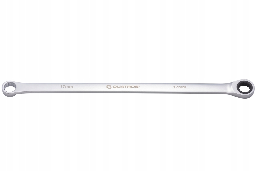 Klucz oczkowy bardzo długi z grzechotką 90 zęby 17mm L=407mm QS50465A-17