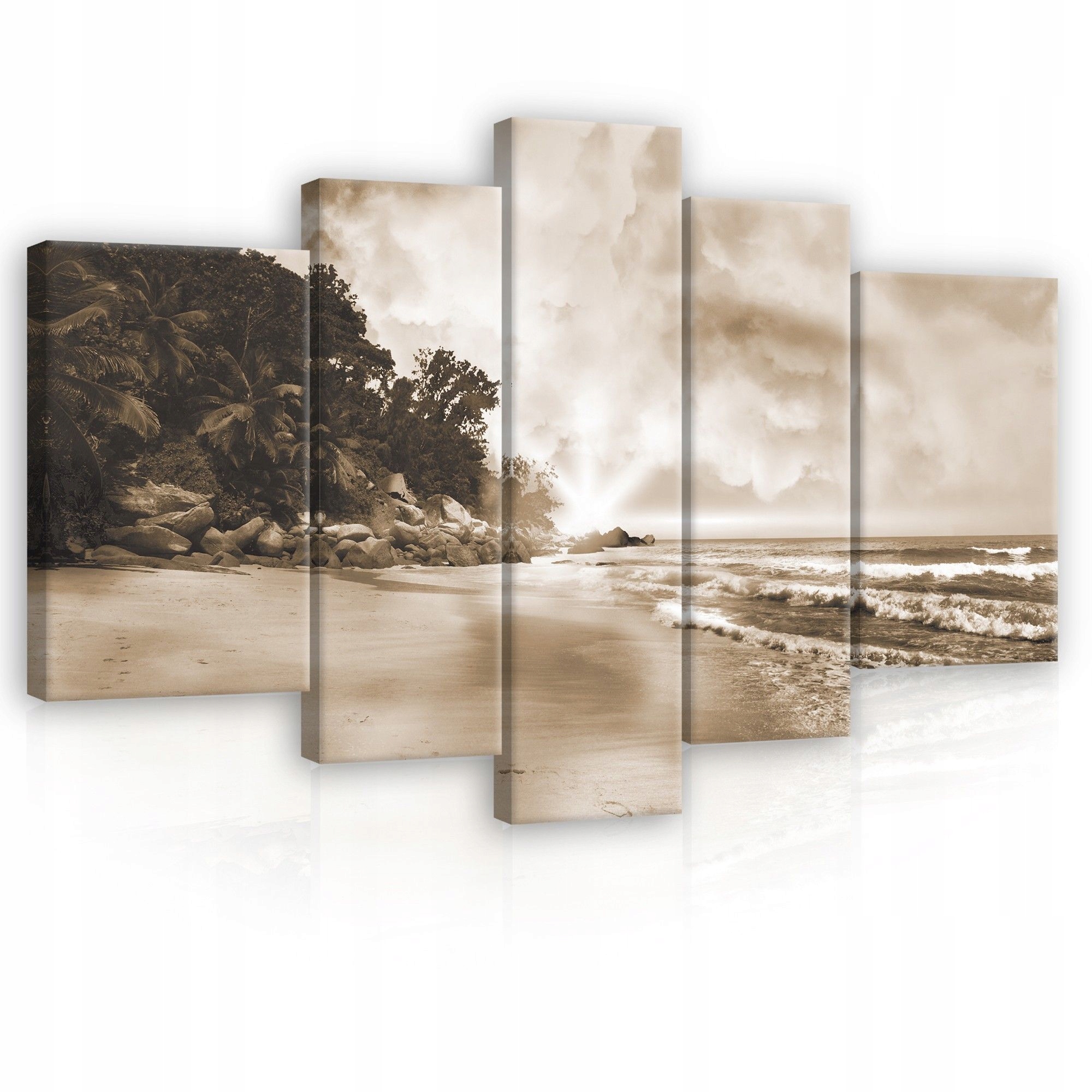 Obraz 170x100 břeh moře oceán pláž vlny mraky nebe příroda krajina