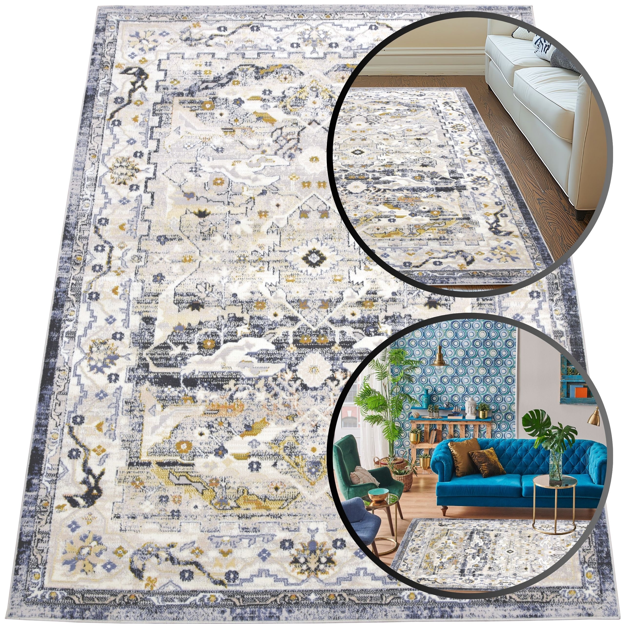 Orientalny Turecki Dywan Laila Szary Dywanik Dywany Do Salonu 80x150