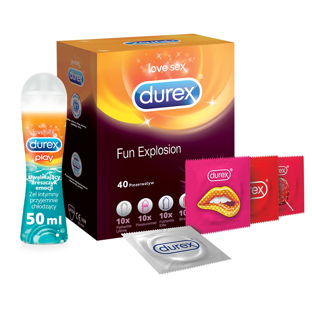 

Durex prezerwatywy 40 Fun Explosion Żel Zestaw