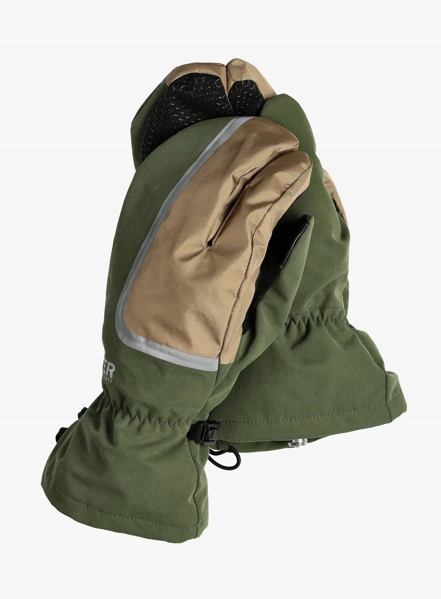 Větruodolné rukavice Elmer EM510 Windproof Over Trigger Mitten khaki L