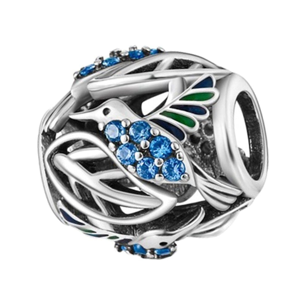 Stříbrný přívěsek Ag 925 Kulička kolibřík se zirkony IM0550424CH