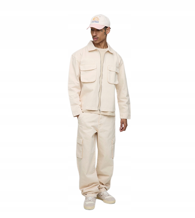 Boohooman Béžový Komplet S Bundou S Kapsami A Kalhotami Z3A