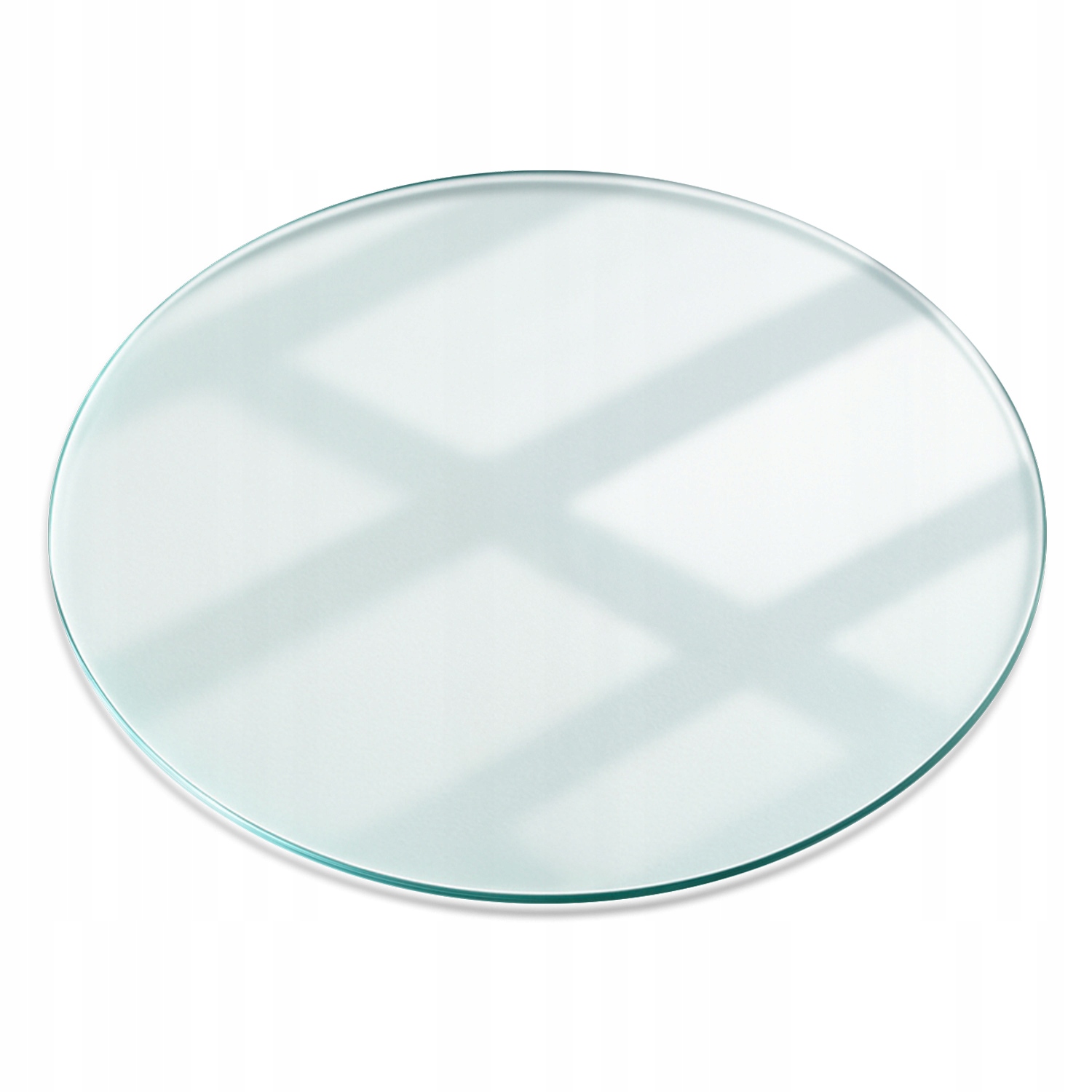 Duży blat szklany fi100 cm do jadalni szkło hartowane transparentne okrągłe