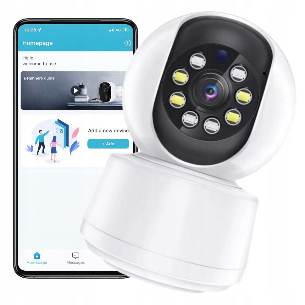 Ip Kamera 4MP Zoom Vnitřní Otočná Wifi Alarm Detekce Fhd Smart