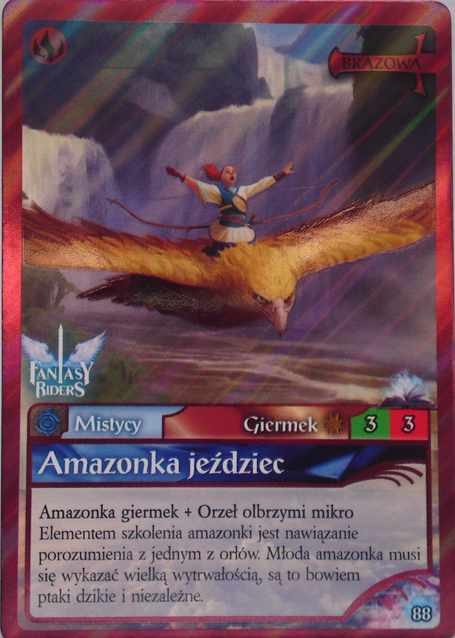 Panini Fantasy Riders Mistycy Amazonka jeździec Giermek 88