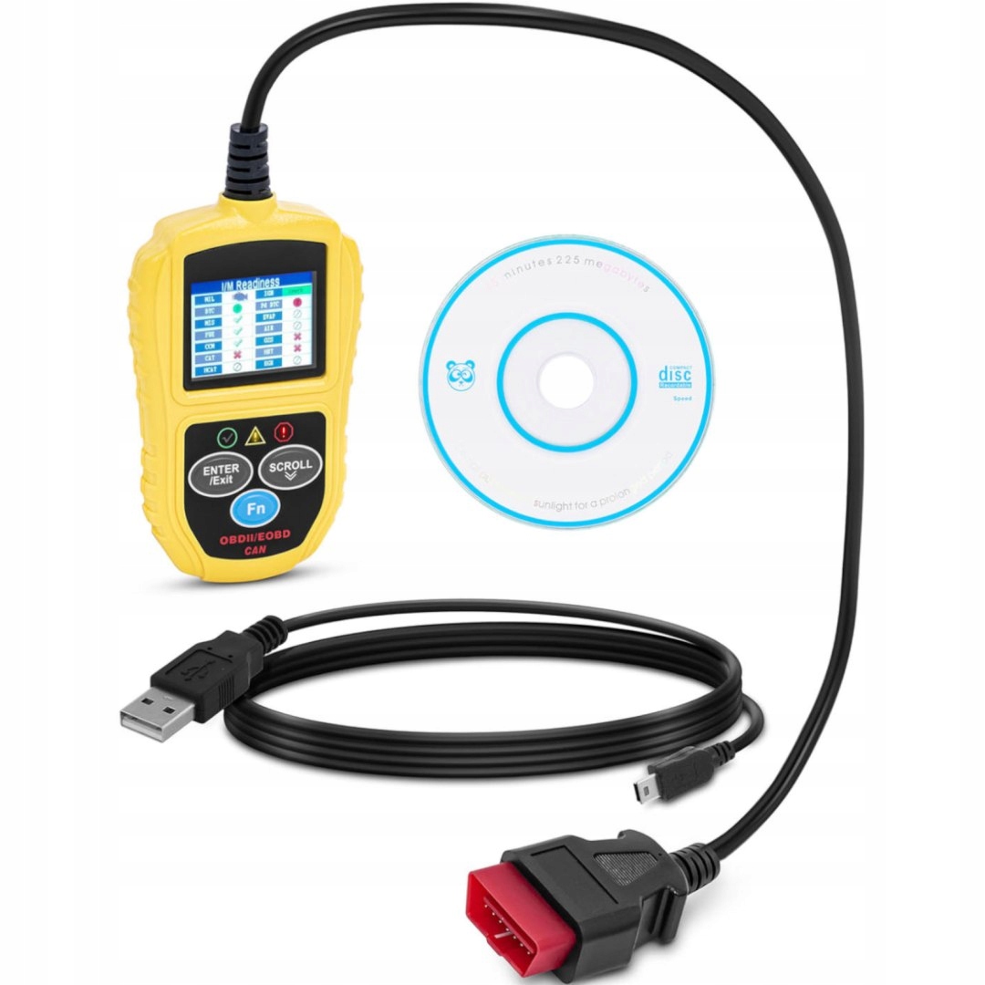 Tester skaner diagnostyczny do samochodów OBD2 8-18 V VIN / ID / CVN / PCM