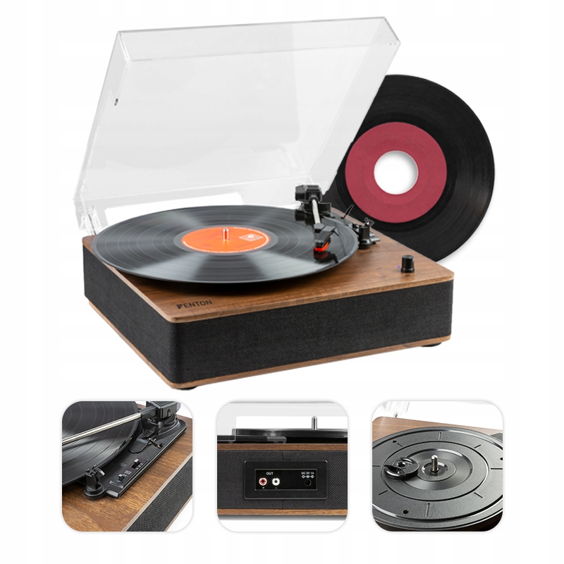 Gramofon Fenton HQ stereo głośniki bletooth winyl