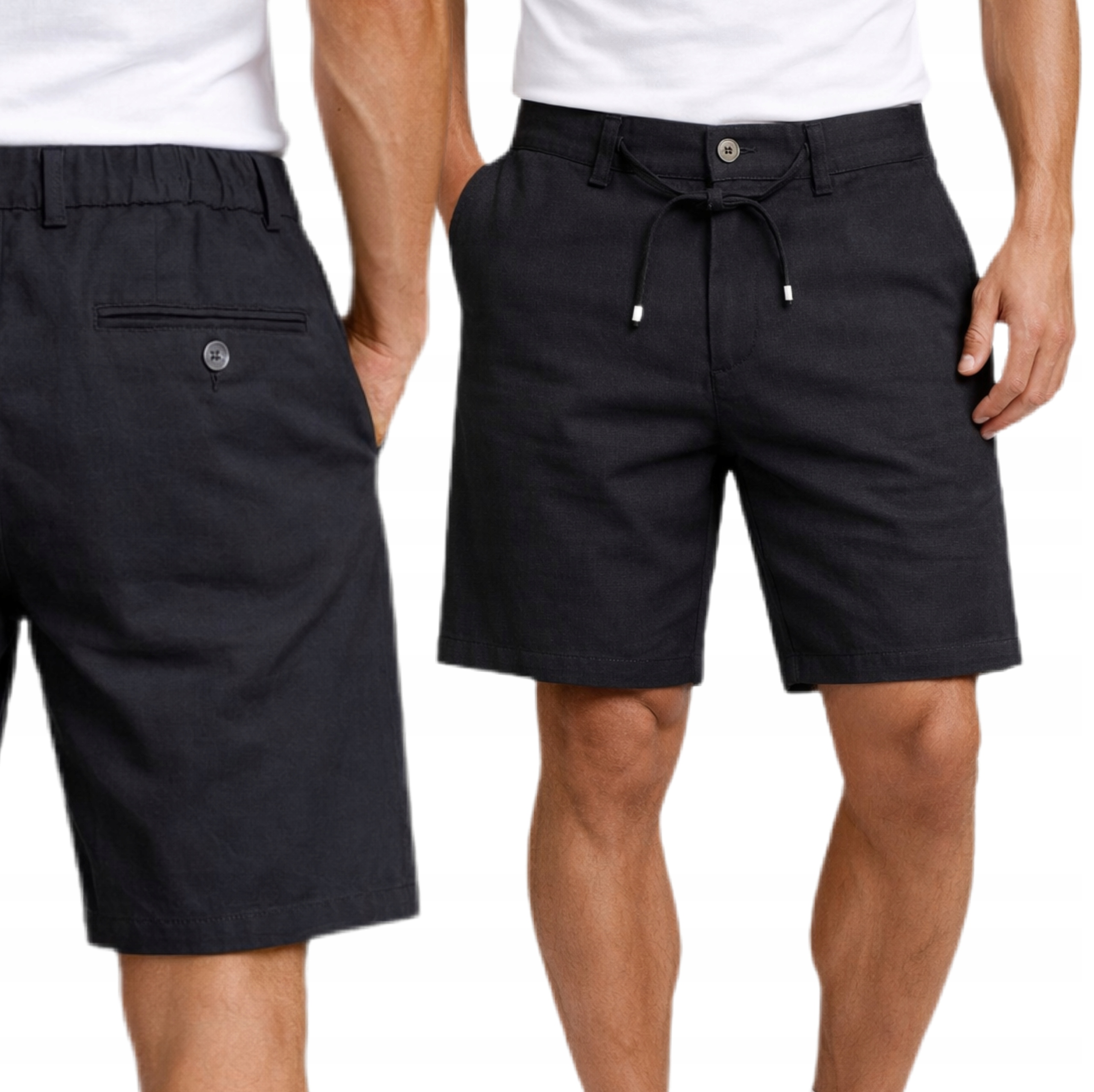 Kraťasy Krátké šortky Bavlna Elegantní k košili Černé vel. 36