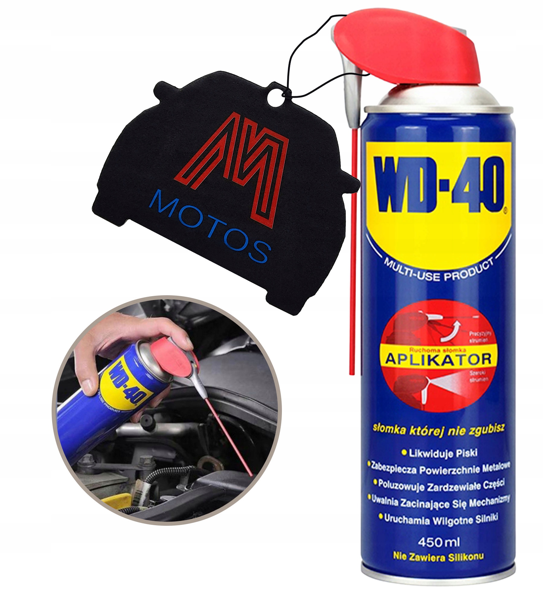 WD-40 Smart Straw 450 ml preparat wielofunkcyjny zawieszka Motos
