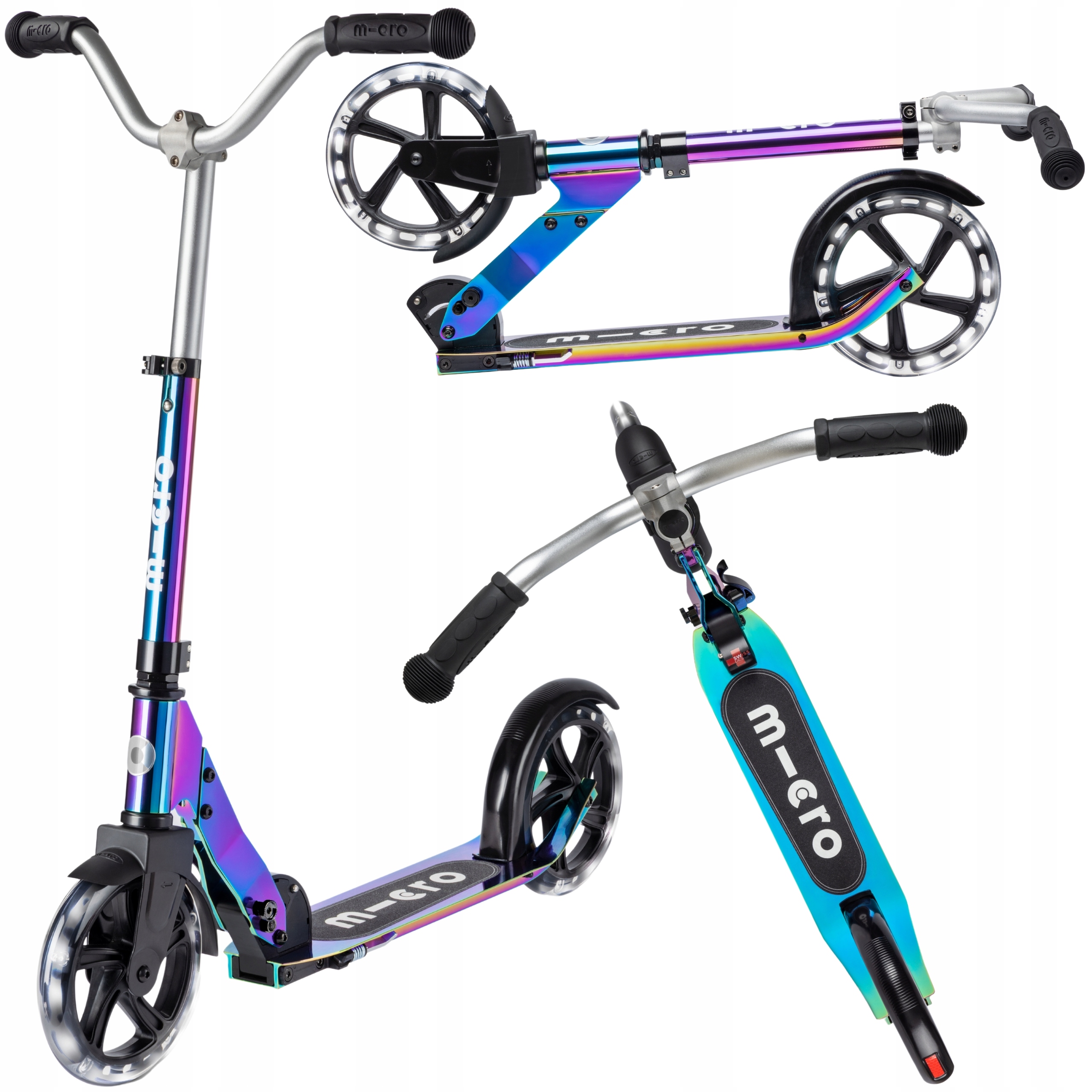 Micro Cruiser Led Hulajnoga Dwukołowa Aluminiowa Neochrome Do 100KG