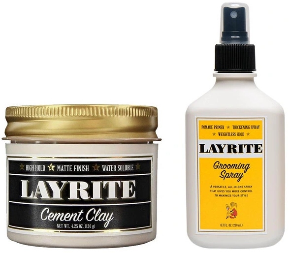 

Zestaw Layrite Grooming Spray i pomada Cement Clay