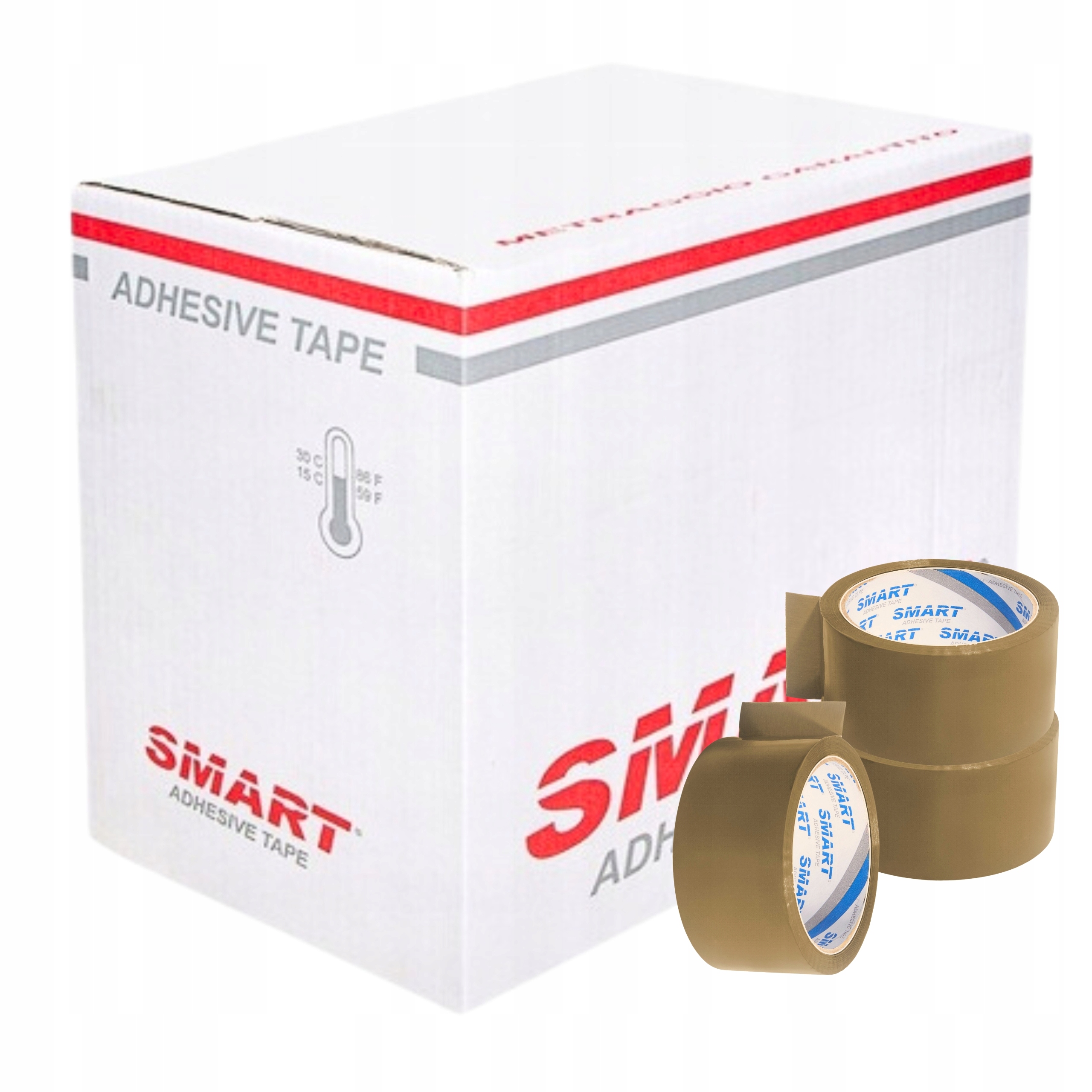 Taśma Pakowa 48/100y Klejąca Brązowa Smart 36SZT