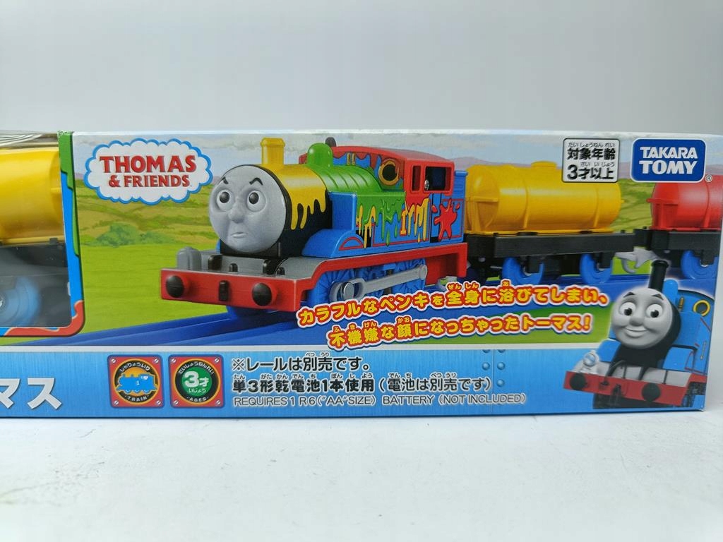 Tomek Thomas ubrudzony farbą wymalowany TS-18 Plarail Paint Thomas Tomy