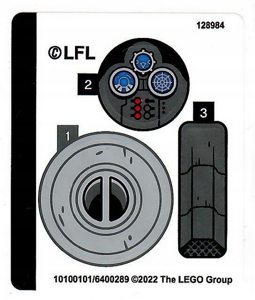 

Lego naklejki do zestawu 75325 Star Wars N