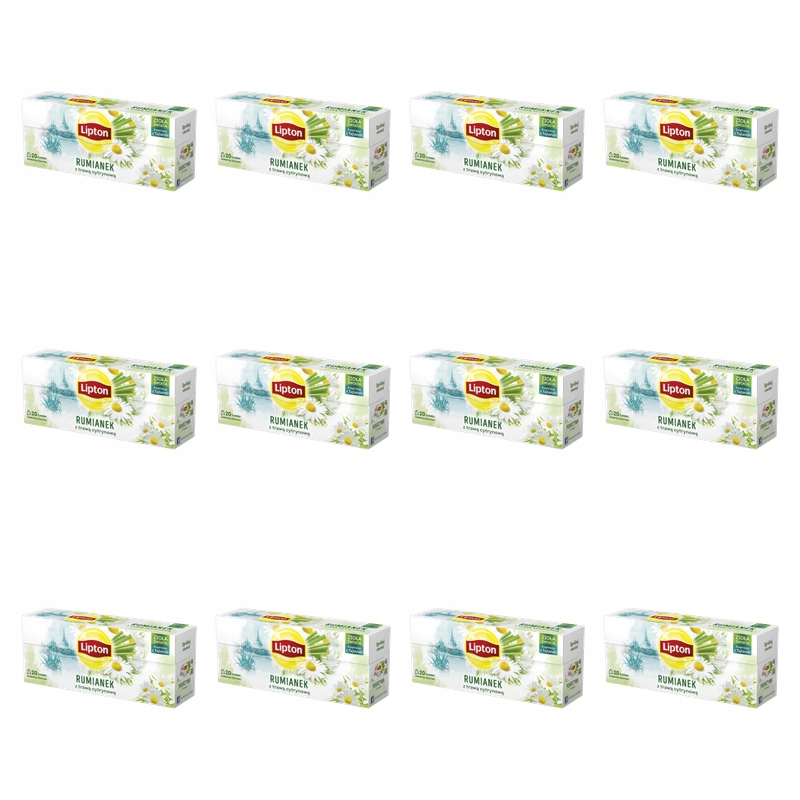 Čaj Lipton Heřmánek s citronovou trávou 20 sáčků 20 g X12