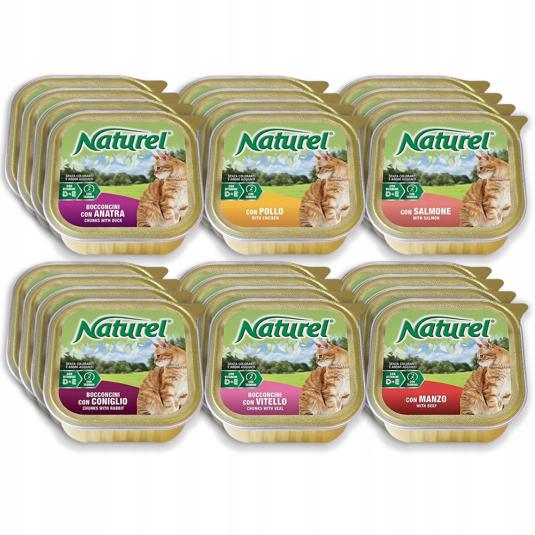 Life Cat Naturel krmivo pro kočky 100g 24 ks MIX 6 všech příchutí