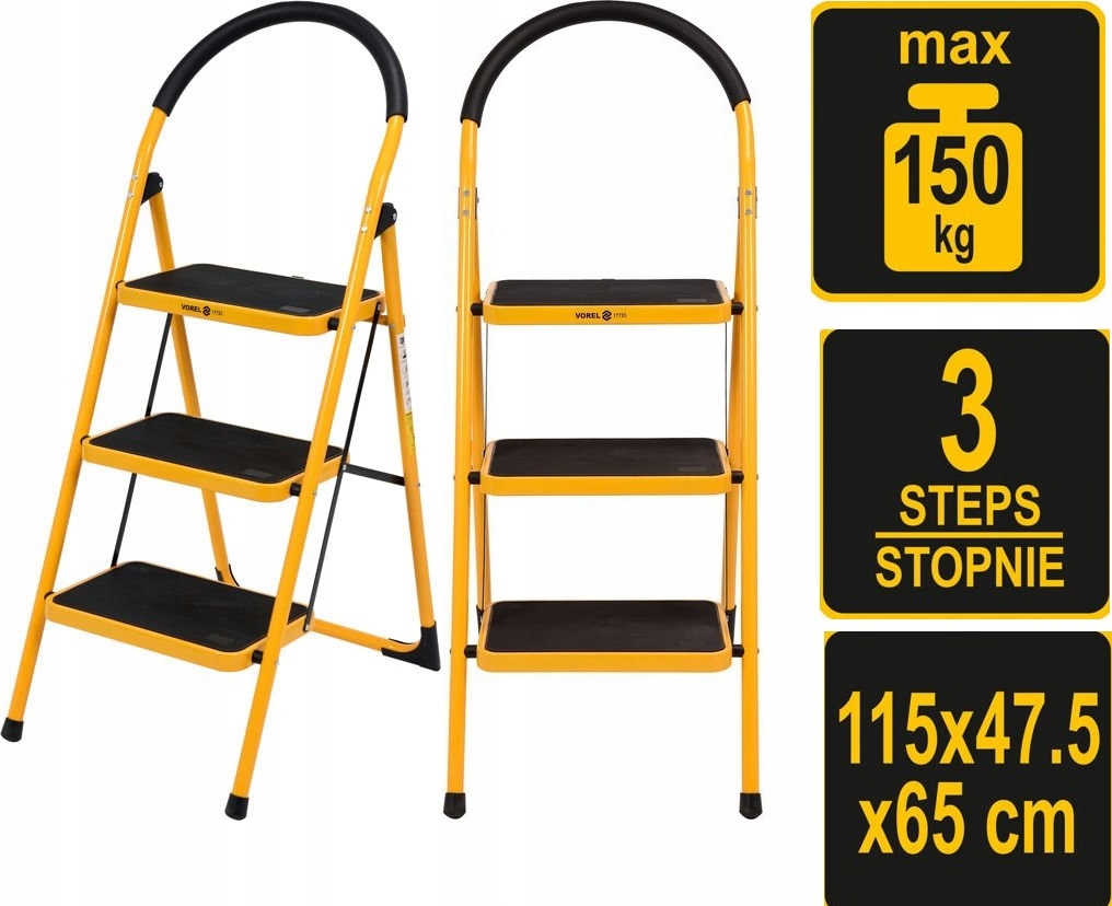 DRABINA TRZYSTOPNIOWA ROZKŁADANA 17733 VOREL