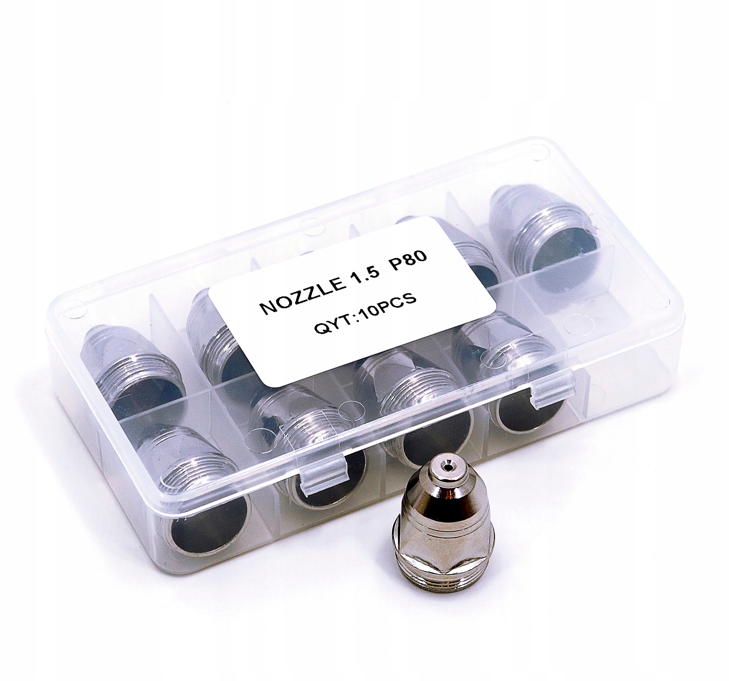 Sada 10 Ks plazmová tryska 1,5 mm P80 Plazma P-80 CUT-80 pro řezačku 1,5