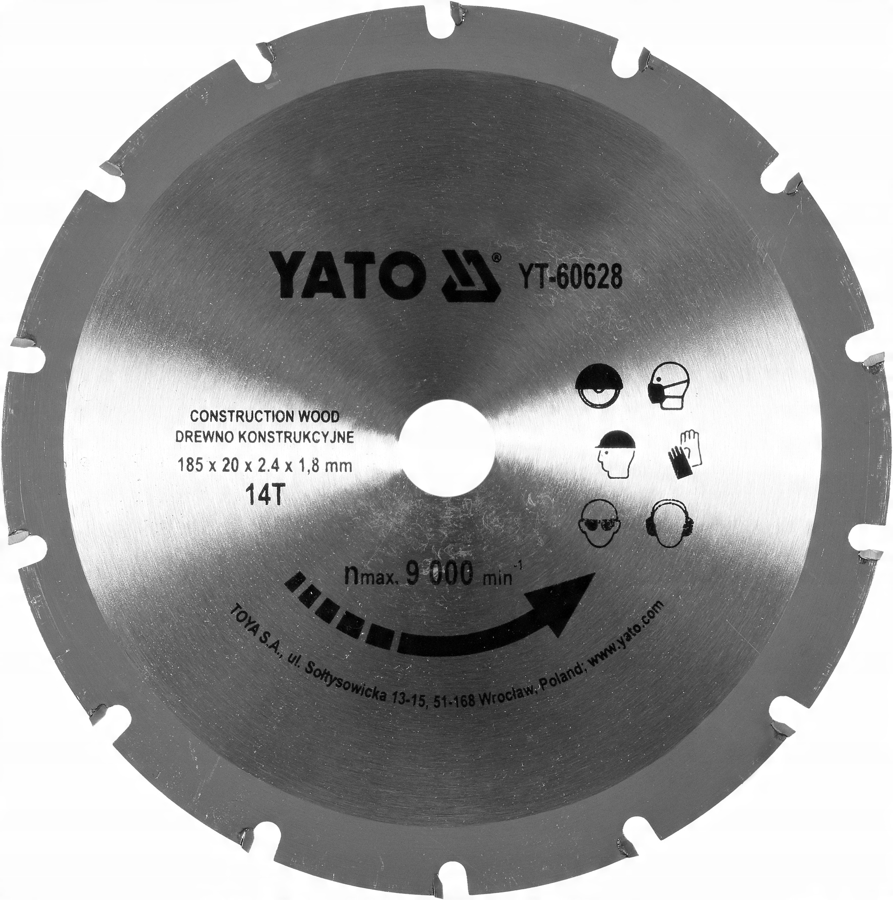 

Yato Tarcza Widiowa Do Drewna Z Gwoździami 185mm