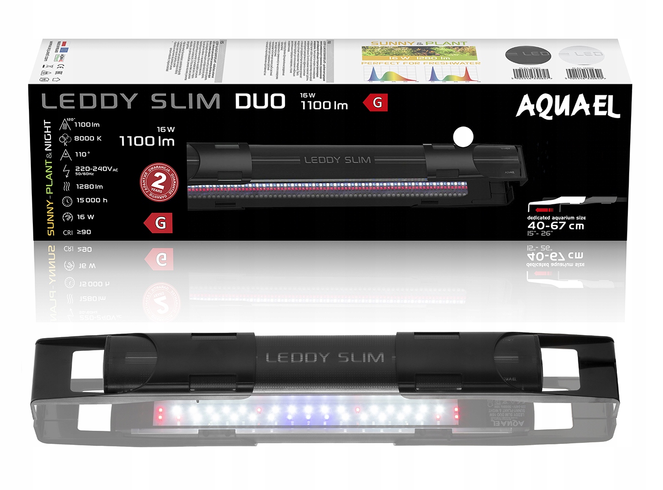 

Aquael Leddy Slim Duo 16W Sunny Plant&night Cz